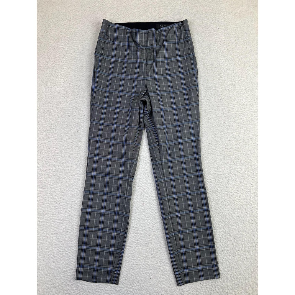 Rag & Bone Pants Womens‎ 8 Gray Blue Plaid Trousers Made in USA Slim Ankle